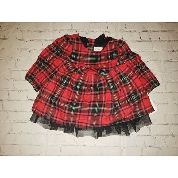 NWT Cat & Jack Christmas Holiday Dress 3-6 Months Beautiful Red Plaid - Picture 1 of 3